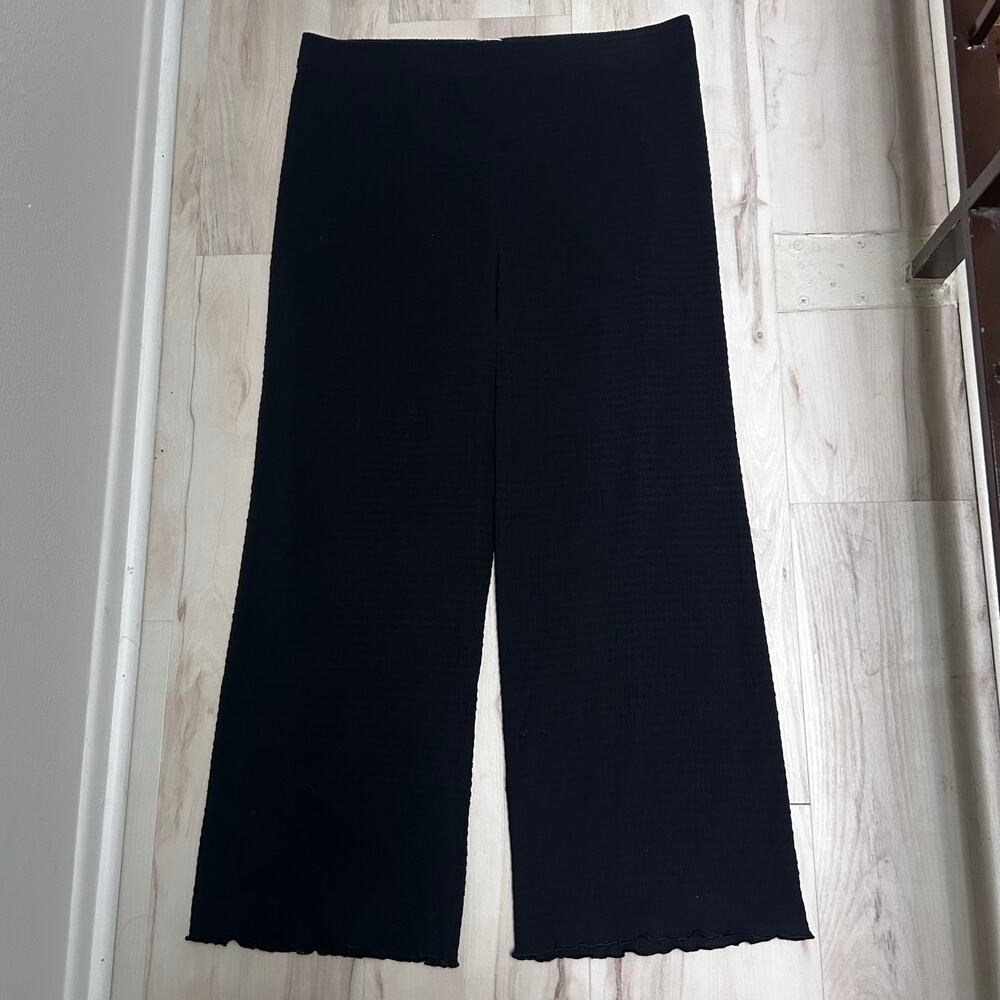 Wilfred Textured Wide Leg Lightweight Pants Ruffle Hem Size Womens XL
